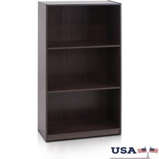 3-Tier Bookshelf Storage Unit Heavy Duty Shelf Organizer Living Room Office New