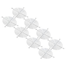 120mm Fan Finger Grill, 8 Pack Metal Grill Protector Guard, Silver