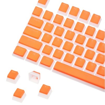 108 Tasten PBT Pudding Keycaps Set OEM Profil Double Shot Layout, Orange