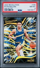 Ryan Rollins 2022-23 Panini Revolution Rookie #105 Galactic RC SP PSA 8
