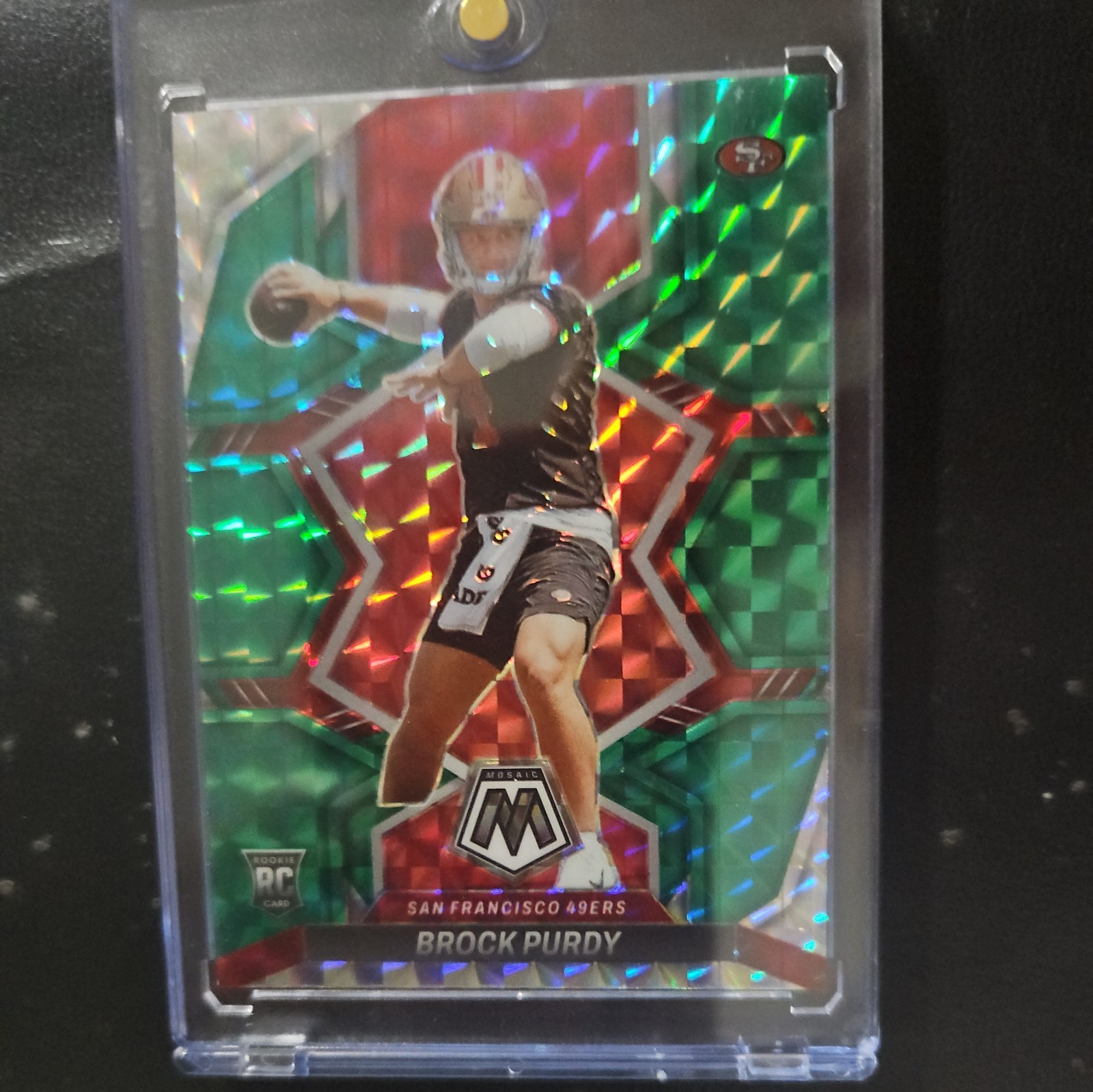 💥BROCK PURDY ROOKIE PRIZM 2022💥PANINI MOSAIC GREEN PRIZM ROOKIE SF 49ERS