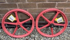 Pair Old School BMX Acorn Magnum  20” Mag Wheels 80s Faded Red  Vintage