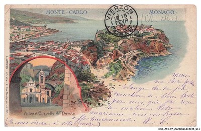 CAR-AFIP7-0413-06 - MONTE-CARLO - Monaco - Valley and chapel sainte-devote