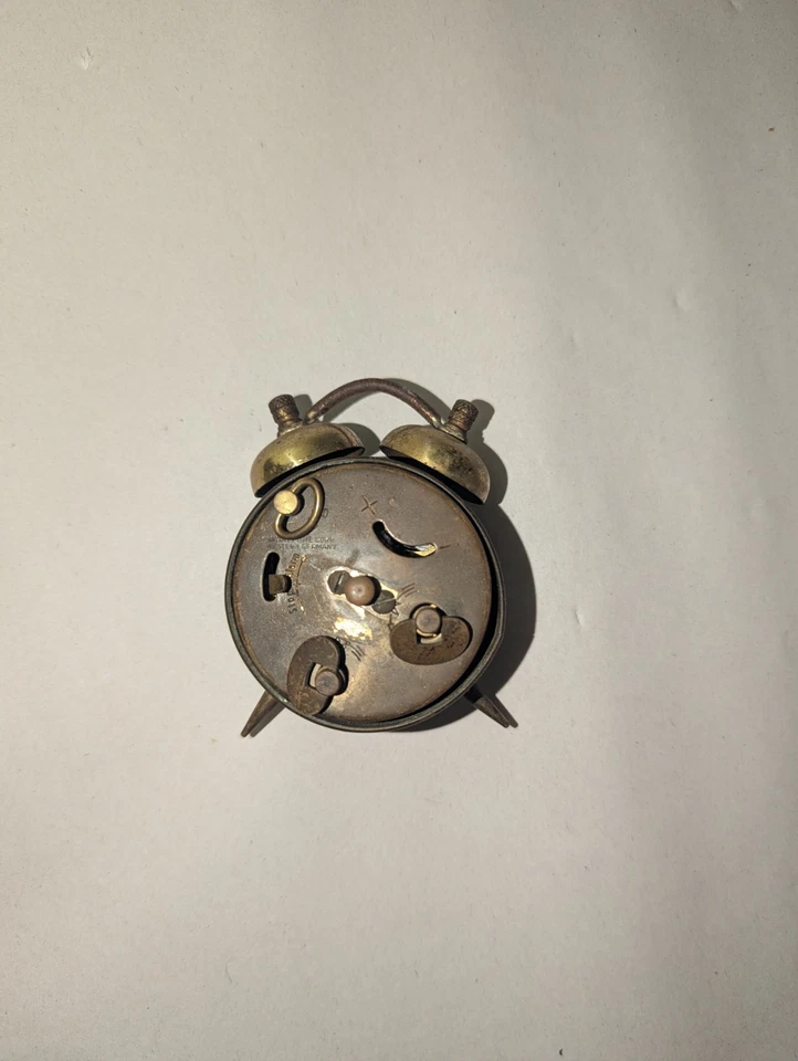 Vintage Bradley Wind Up Brass Alarm Clock West Germany "Parts Only" FREE SHIPP - Image 2 of 3