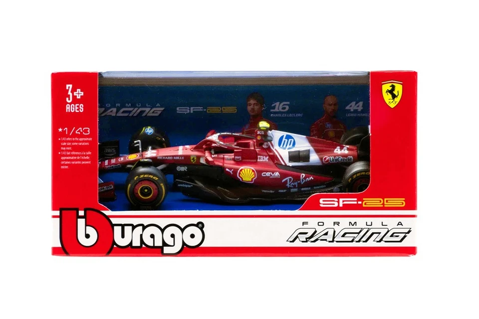 Set F1 2025 Burago 1:43 - Ferrari SF-25 + Mclaren MCL39 + Mercedes W16 - Immagine 3 di 4