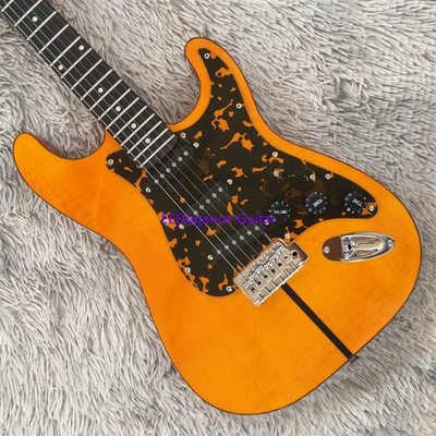 #ad ST Yellow Mad Cat Electric Guitar Black Parts S S S Pickups Free Shipping $238.00