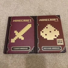 Minecraft Combat Redstone Handbook Lot of 2 Hardcover Books Mojang Egmont