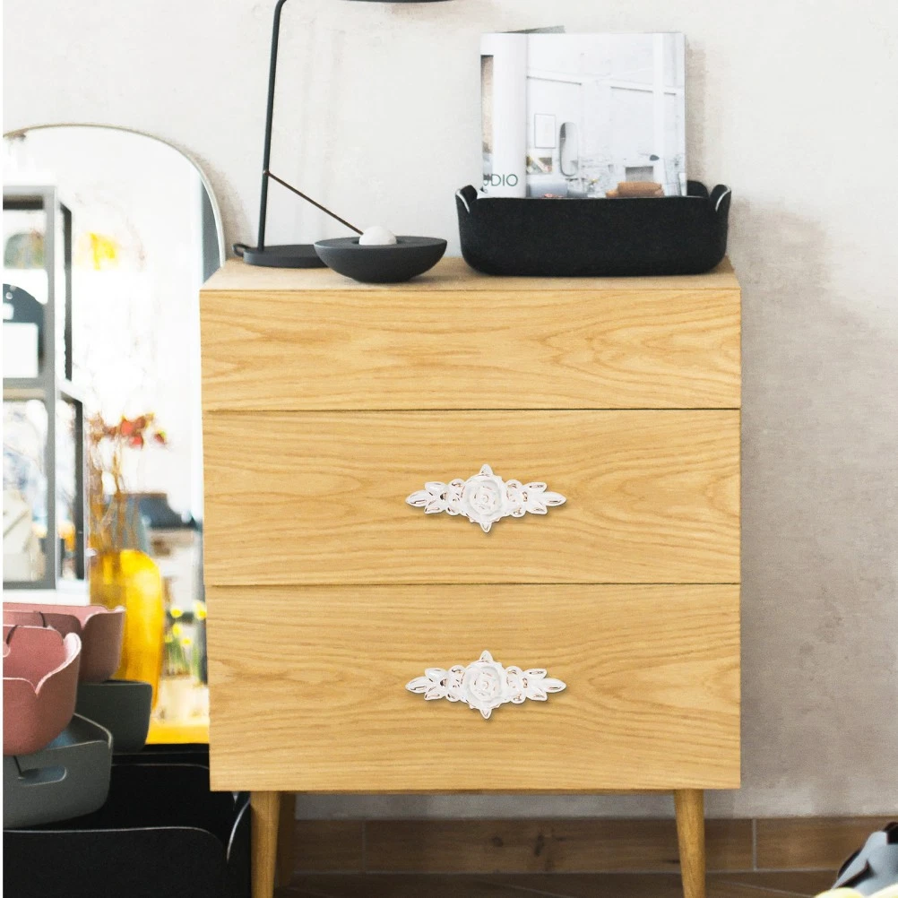 Retro Cabinet Handle with Backplate Zinc Alloy for Dresser Drawers
