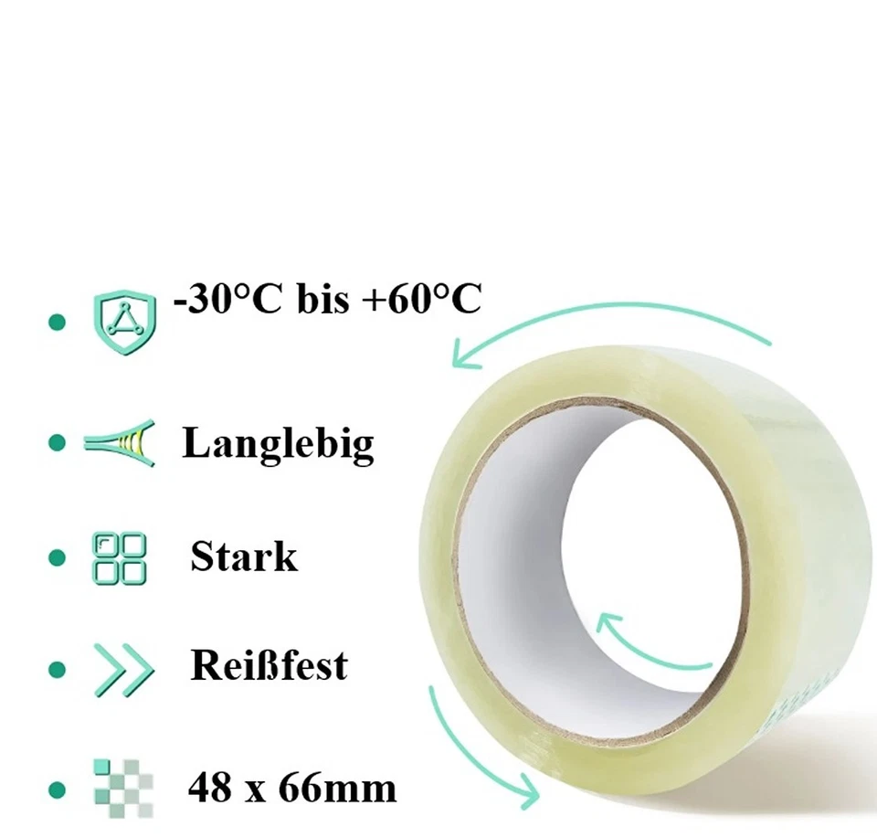 36 Rouleaux De Ruban Adhésif Transparent 48Mm X 66M Ruban D'emballage En Carton - Photo 2/4