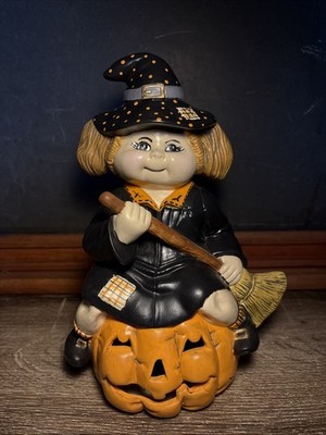 Vintage Ceramic Mold Cabbage Patch Kid Style Halloween Witch Pumpkin CPK C3