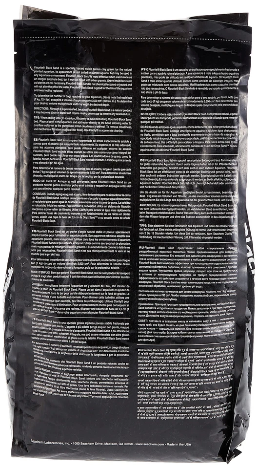 Areia preta Flourite 7 kg substrato natural de aquário cascalho para tanques plantados - Imagem 2 de 2
