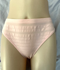 Victoria's Secret Sheer Pink Stripe Pretty Blossom Thong Panty XL GH435 