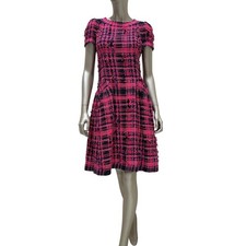 Chanel Spring 2014 Pink Tweed A-Line Dress - Size S