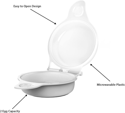 Quick and Convenient Microwave Egg Maker - Cooks 2 Eggs in 45 Seconds - Picture 5 of 9