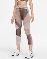  100 NEW Nike Womens Sculpt Lux Icon Clash 7/8 Seamless Tights CJ4135-283 Small
