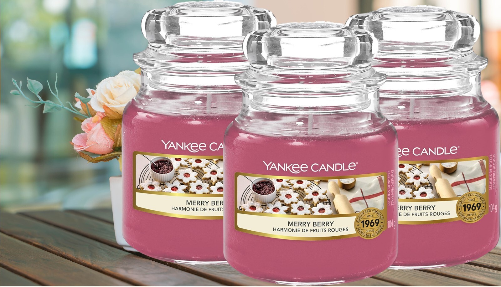Scented Yankee Candle Large Jars 623g, 3 x (140g, 75 or 49g) Perfume