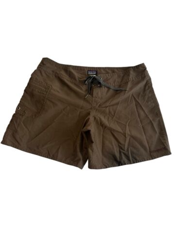 Patagonia Size 6 Brown Wayfarer Board Shorts Drawstring Women #AB12-6