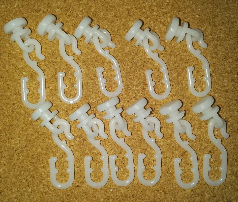 AKW | ORIGINAL AKW Original Shower Curtain Hooks | 11 Sliders and 11 Hooks | Brand New