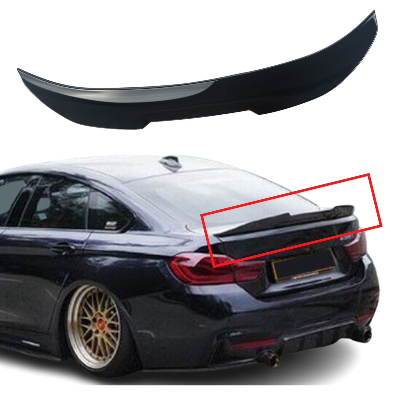 Rear spoiler suitable for BMW 4 Series Gran Coupe 4 F36, wing, spoiler lip Glan