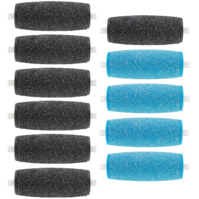 11-Pack Roller Refill Heads: 7 Extra Coarse & 4 Regular for Amope Pedi Foot File