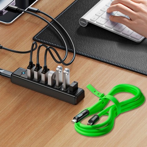 240W TypeC Charging Cable Soft Silicone And Digital Power Display - Zdjęcie 7 z 8