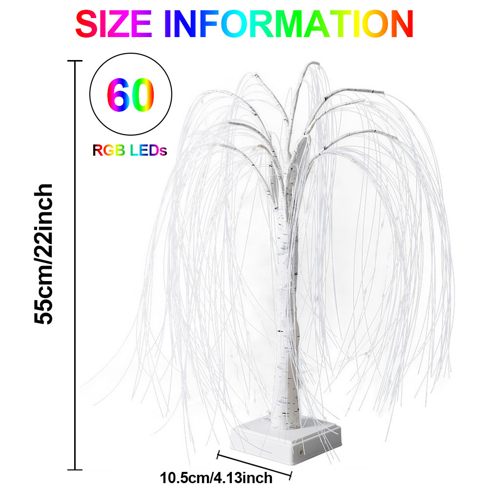 RGBW LED Weeping Willow Lights Christmas Fairy Lights Bonsai Tree Table