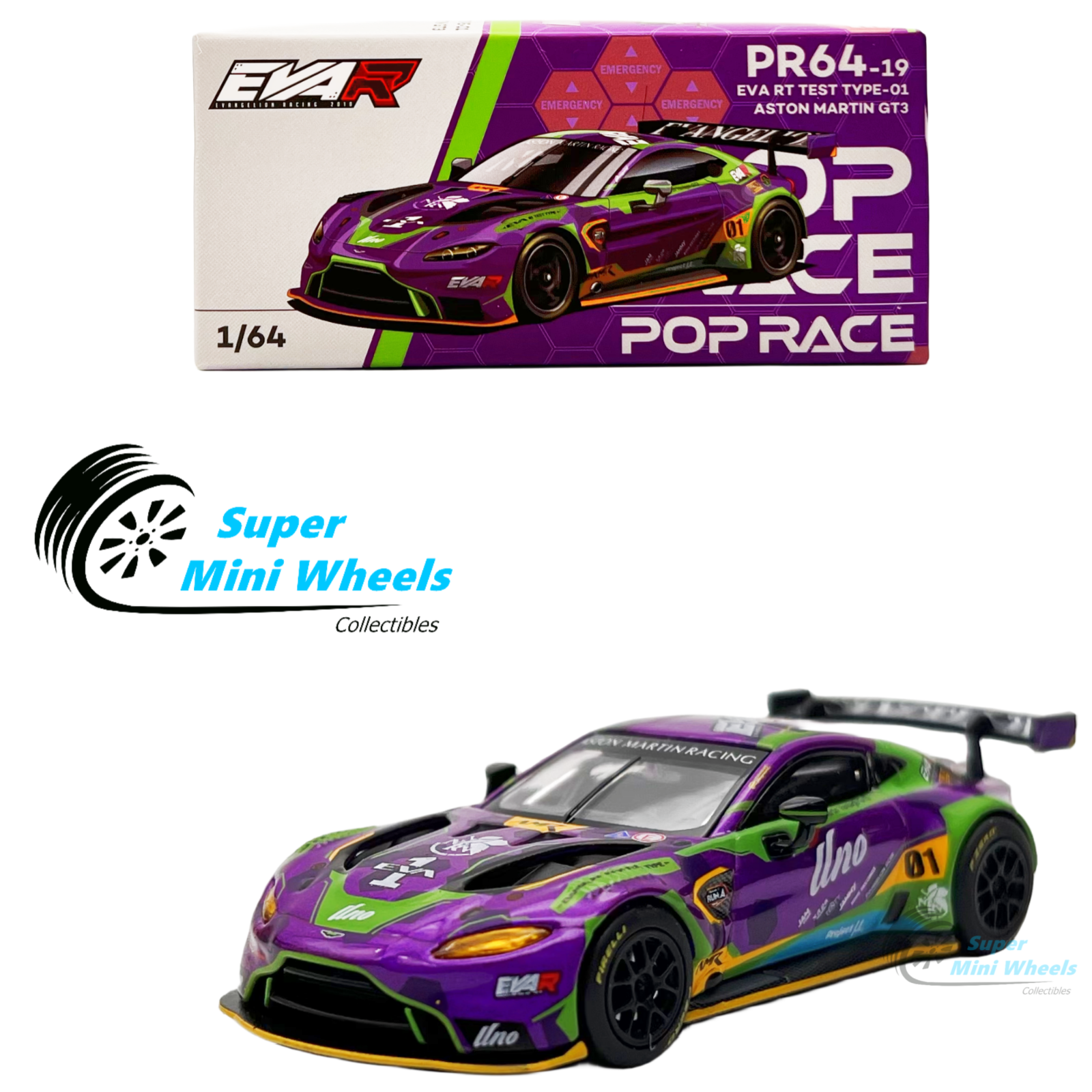 Aston Martin GT3 RHD (Right Hand Drive) EVA RT Test Type-01 Purple w