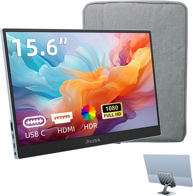 Jhcztrk 15,6 Zoll Portable Monitor, Slim HD 1920×1080P Metallrahmen, 100% sRGB, 