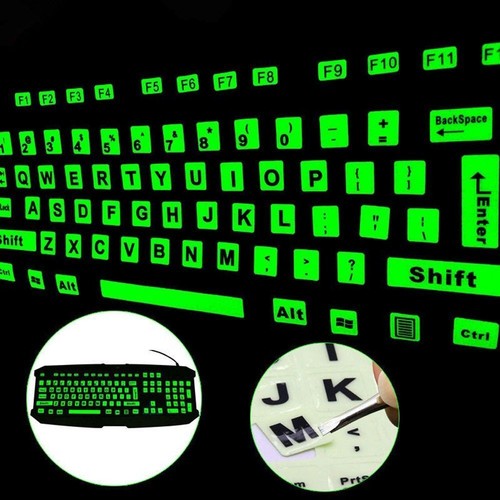 Large Letter Sticker Keyboard Sticker Fluorescent Keyboard Cover Full Keyboard