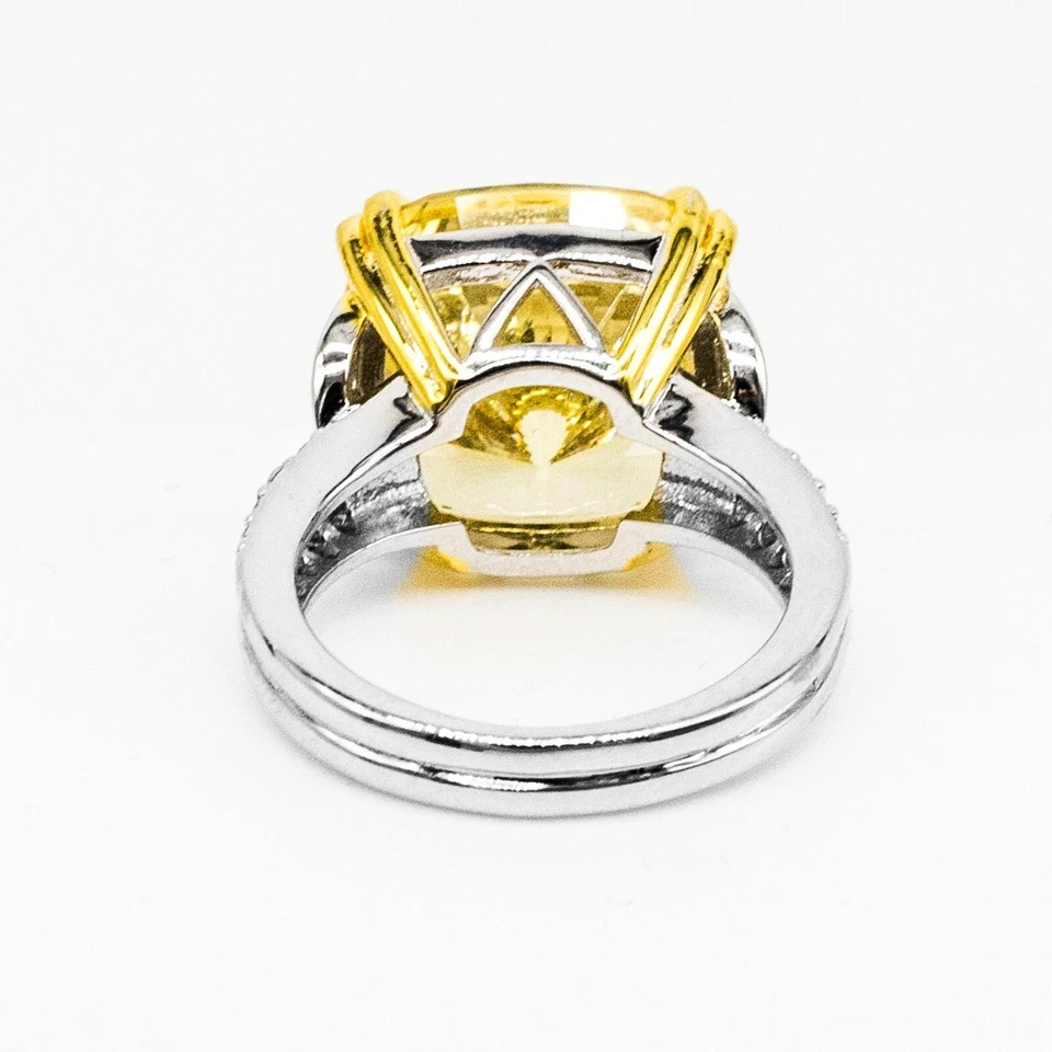 The Yellow Sparkle: anel folheado a ouro 18k e ródio de prata esterlina com zircão - Imagem 4 de 4