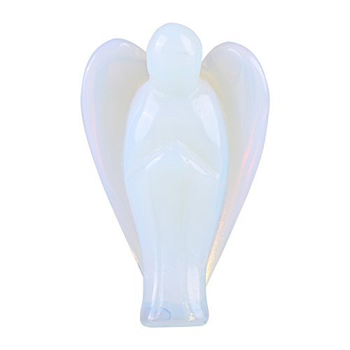 Opal Stone, 2 pollici Peace Angel Pocket Healing Statue Angelo custode (H1L)