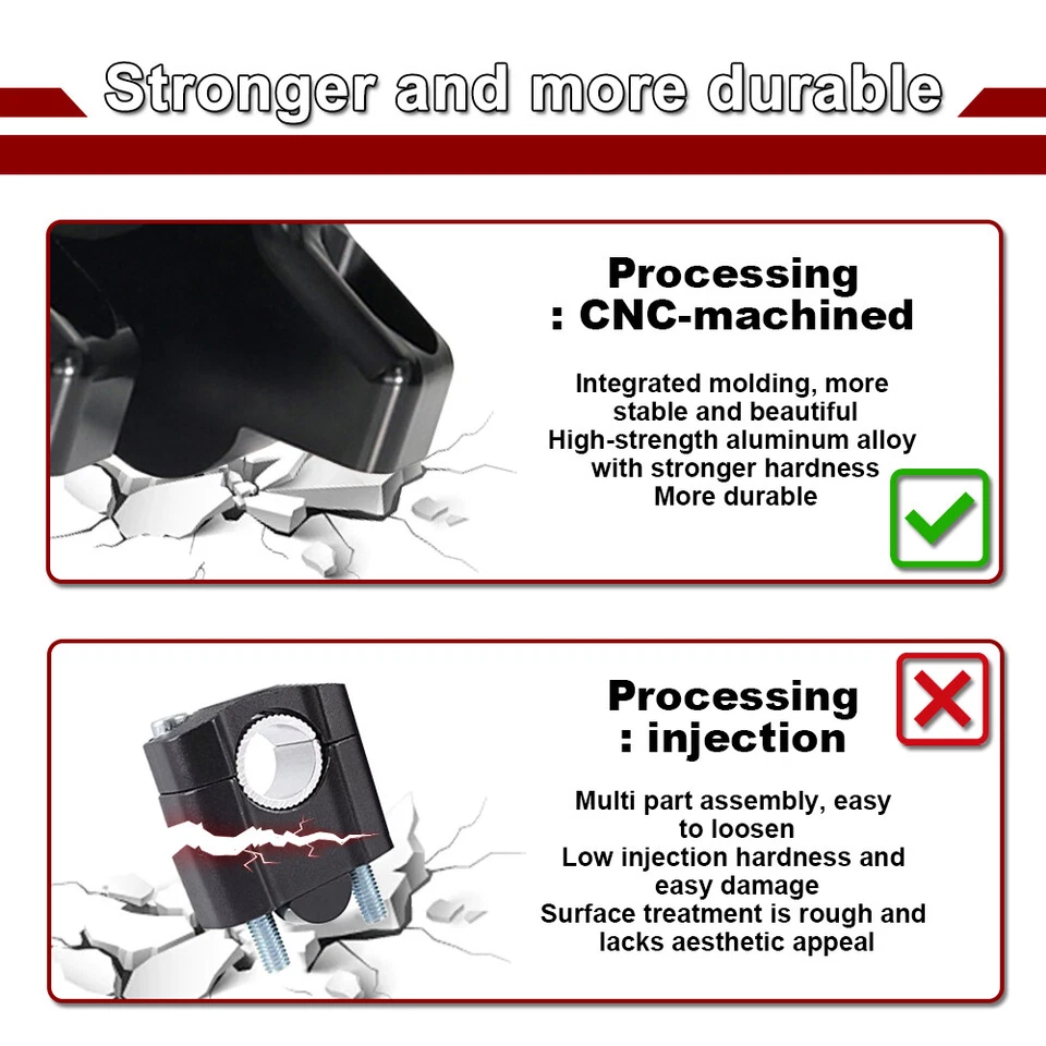 Fit For BMW F800ST F650GS F650CS 7/8" Alloy Offset Handlebar Risers Clamp - Image 4 of 4
