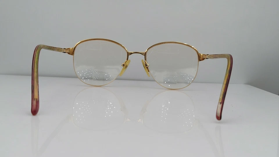 Gafas de sol vintage doradas borgoña ovaladas con media montura SOLO MARCOS Foto 3 de 3