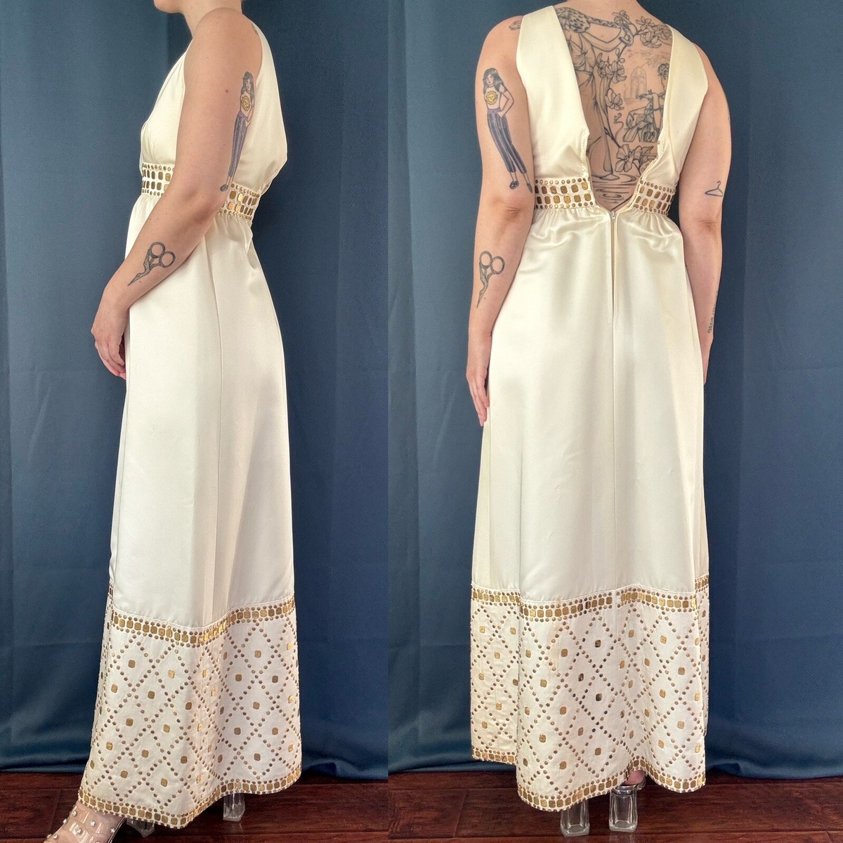Vintage 60s/70s Satin Empire Waist Dress Vintage 60s/70s Satin Empire Waist Dress