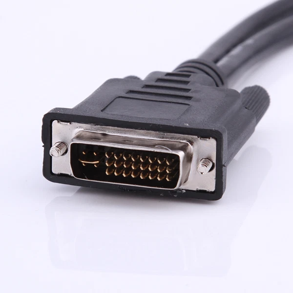 DVI-I 24+5 Pins to Dual Female VGA Adapter Splitter Cable for Monitor Projector - Bild 4 von 4