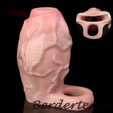 Open-ended Silicone Realistic Sheath Thick Realistic Penis Sleeve Enlargement