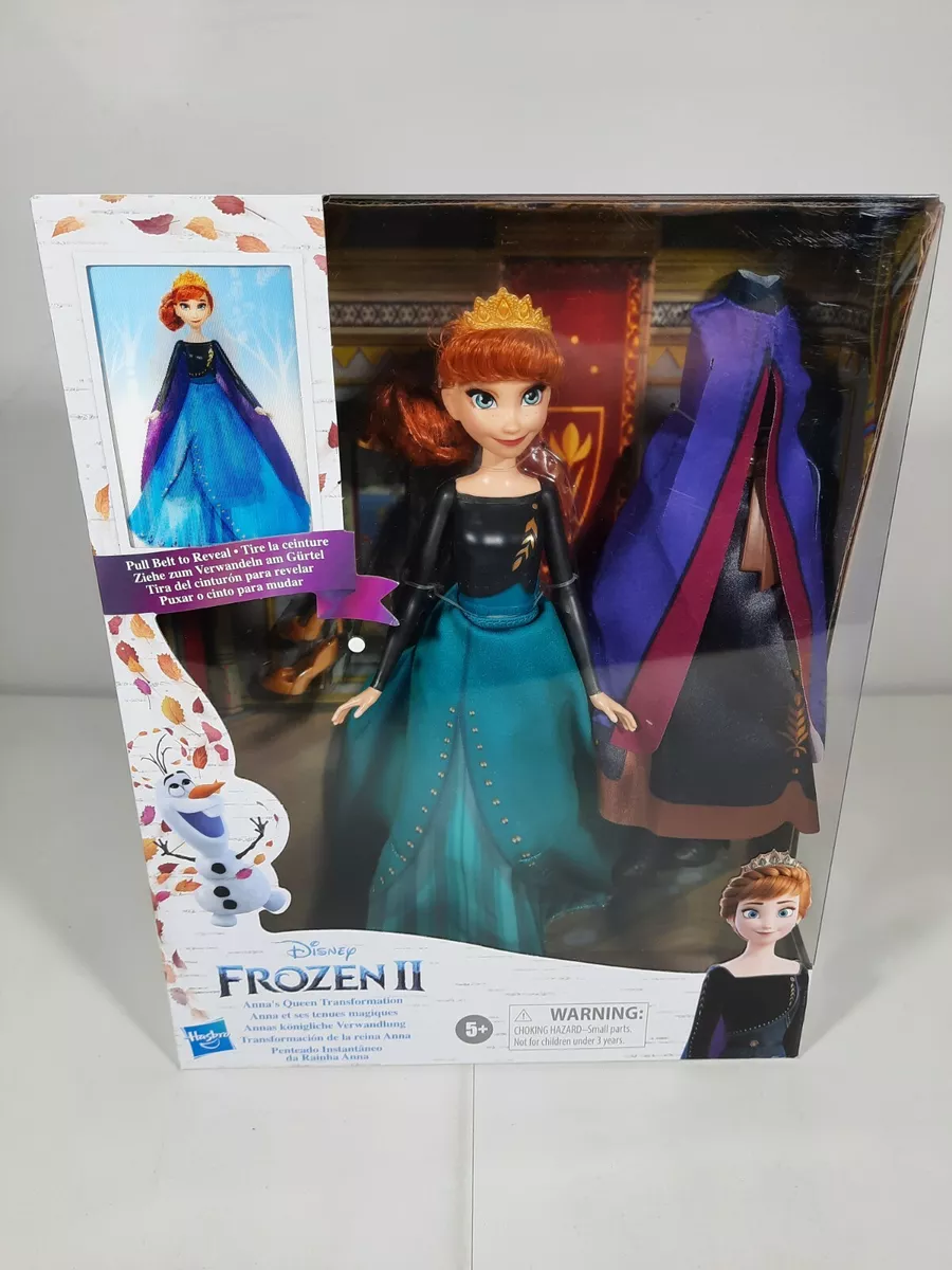 Disney Frozen 2 Anna s Queen Transformation Fashion Doll with 2