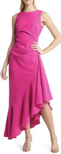 Eliza J Sleeveless Hot Pink Grape Bridal Cocktail Wedding Party Dress Sz 8 M - Picture 15 of 15