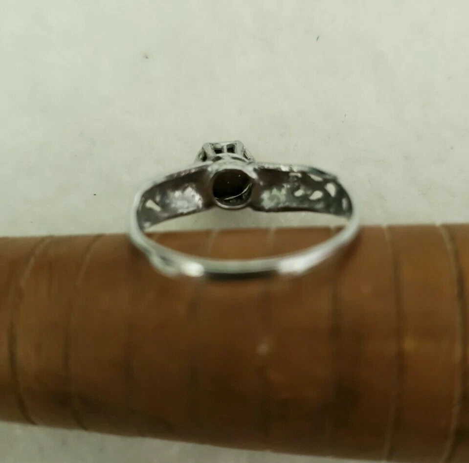 Anillo de filigrana vintage NEMCO circonita cúbica talla 8,75 Foto 4 de 4