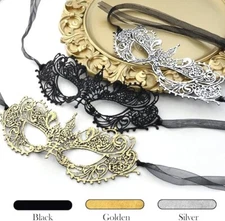 TCOTBE 3-Piece Venetian Party Lace Masquerade Masks - Women's Sexy Elastic Masks