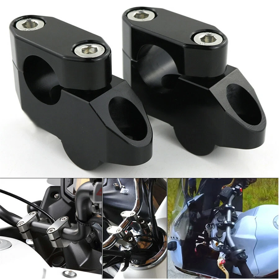 1 Pair Handlebar Risers & Offset Kits For Motorcycle w/7/8in 22mm Handle Bars - Image 4 of 4