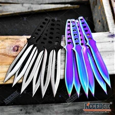 12PC SET of Ninja Survival Fixed Blade Knives Set With Black Storage Case