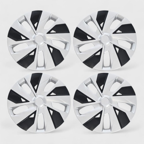 Universal 4 Piece Silver/Gloss Black Snap-on Wheel Cover Hubcap 17 Inch - 第 2/7 張圖片