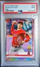 2019 SHOHEI OHTANI Pink #11/25 Rookie Cup Topps Mini #600 Angels PSA 9 Pop 3 SSP