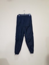 Rare Vtg 90s Nike Windbreaker Pants Womens L 14 Track Jogger Unlined White Tag