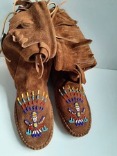 Taos Mokassins Stickerei Indianer Hippie Boho...