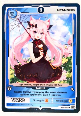 Nyanners PL8 (Regular) 019/190, 1st Edition, Rising Stars, VCard