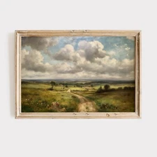Vintage Country Road - Instant Download Printable Wall Art Antique Painting