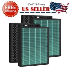 4 Pack HEPA Activated Carbon MAX2 3-Stage Filtration Set for Coway AIRMEGA 300S