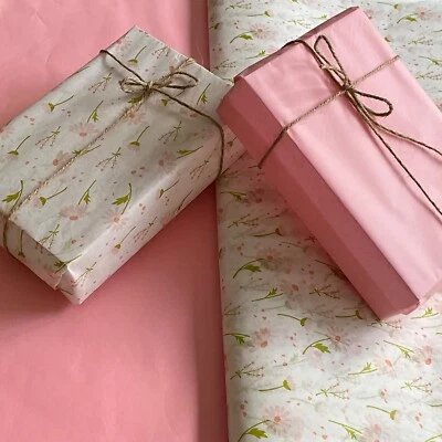 Patterned Tissue Paper Blooming Fields & Pink Mix Pack Luxury Sheets Eco Wrap
